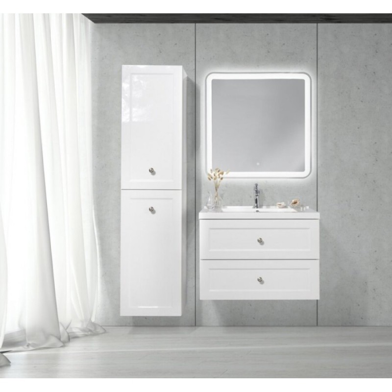 Тумба под раковину BelBagno Dublin DUBLIN-850-2C-SO-BL, 85 х 52 х 52 см, Bianco Lucido - белый