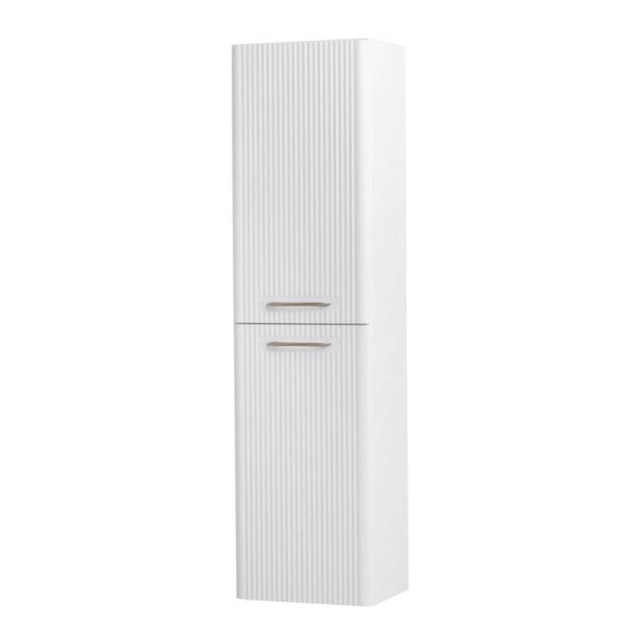 Шкаф-пенал BelBagno DUE-1500-2A-SC-BL-P, 40 см, подвесной, Bianco Lucido
