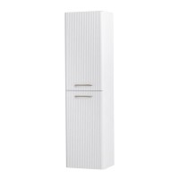 Шкаф-пенал BelBagno DUE-1500-2A-SC-BM-P, 40 см, подвесной, белый металлик