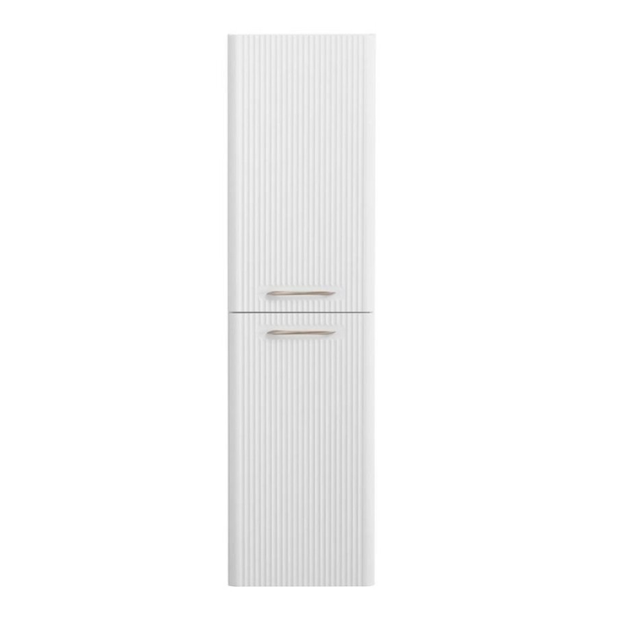 Шкаф-пенал BelBagno DUE-1500-2A-SC-BM-P, 40 см, подвесной, белый металлик