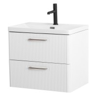 Тумба под раковину BelBagno Due-500-2C-SO-BL-P, 50 см, подвесная, Bianco Lucido