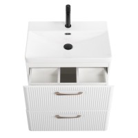 Тумба под раковину BelBagno Due-500-2C-SO-BL-P, 50 см, подвесная, Bianco Lucido
