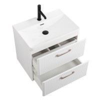 Тумба под раковину BelBagno Due-500-2C-SO-BL-P, 50 см, подвесная, Bianco Lucido