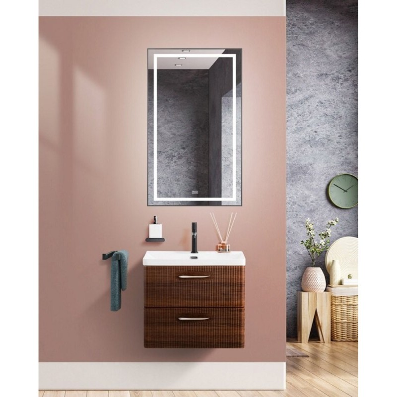 Тумба под раковину BelBagno Due-500-2C-SO-NOCE-P, 50 см, подвесная, Noce
