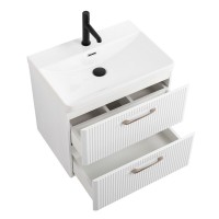 Тумба под раковину BelBagno Due-600-2C-SO-BL-P, 60 см, подвесная, Bianco Lucido