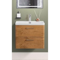 Тумба под раковину BelBagno Due-600-2C-SO-RN-P, 60 см, подвесная, Rovere Nature