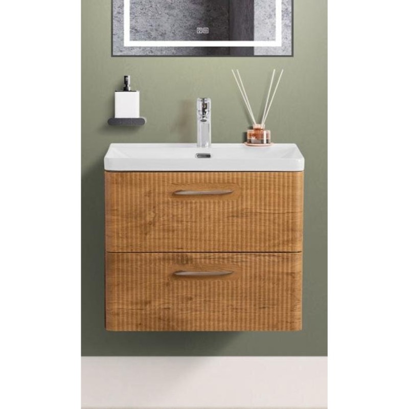 Тумба под раковину BelBagno Due-600-2C-SO-RN-P, 60 см, подвесная, Rovere Nature