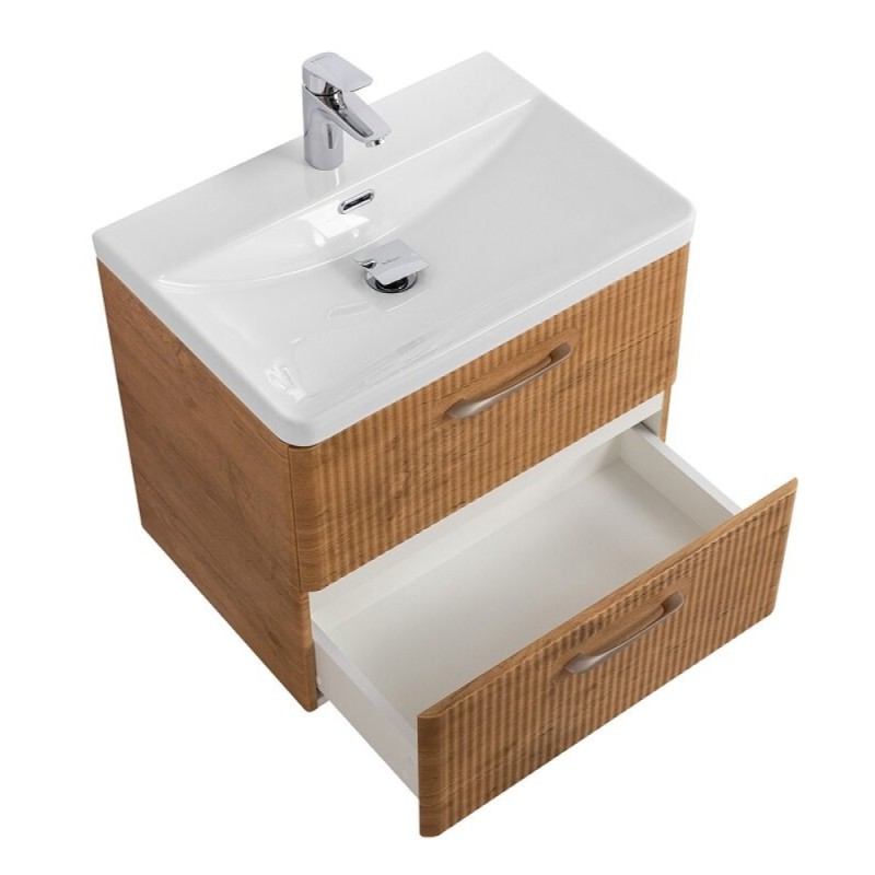 Тумба под раковину BelBagno Due-600-2C-SO-RN-P, 60 см, подвесная, Rovere Nature