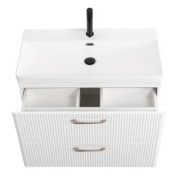 Тумба под раковину BelBagno Due-800-2C-SO-BL-P, 80 см, подвесная, Bianco Lucido