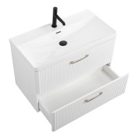 Тумба под раковину BelBagno Due-800-2C-SO-BL-P, 80 см, подвесная, Bianco Lucido