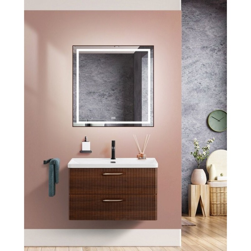 Тумба под раковину BelBagno Due-800-2C-SO-NOCE-P, 80 см, подвесная, Noce