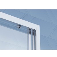 Душевая дверь в нишу BelBagno Due, 130 х 190 см, стекло прозрачное, профиль хром, DUE-BF-1-130-C-Cr