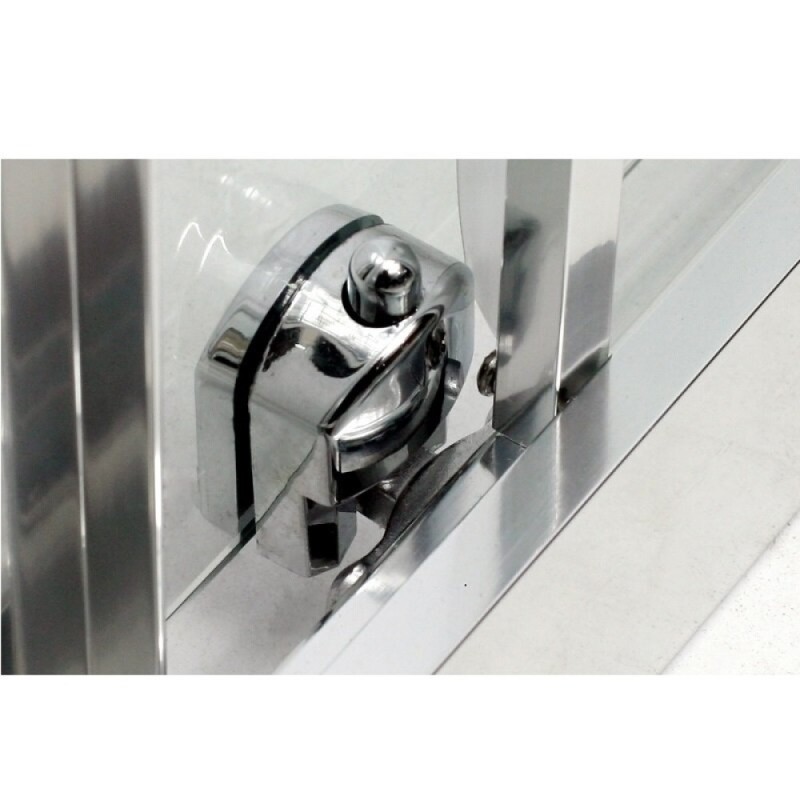 Душевая дверь в нишу BelBagno Due, 140 х 190 см, стекло прозрачное, профиль хром, DUE-BF-1-140-C-Cr