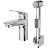 Смеситель для раковины BelBagno Due DUE-LVM/HGN-CRM-W0, с гигиеническим душем, цвет хром