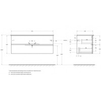 Тумба под раковину Cezares Duet-1200-2C-SO-BL, 120 см, подвесная, белый