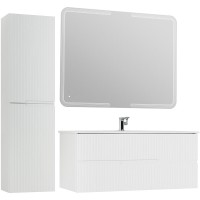 Пенал Cezares Duet-1500-2A-SC-BO, 40 см, подвесной, белый матовый