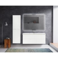 Пенал Cezares Duet-1500-2A-SC-BO, 40 см, подвесной, белый матовый