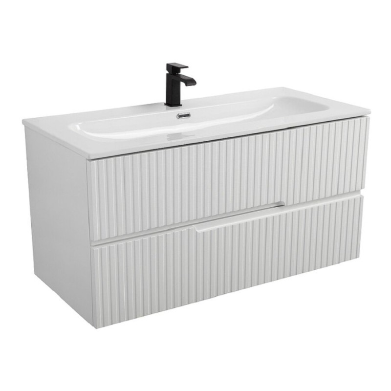 Тумба под раковину Cezares Duet-N-1000-2C-SO-BO, 100 см, подвесная, Bianco Opaco
