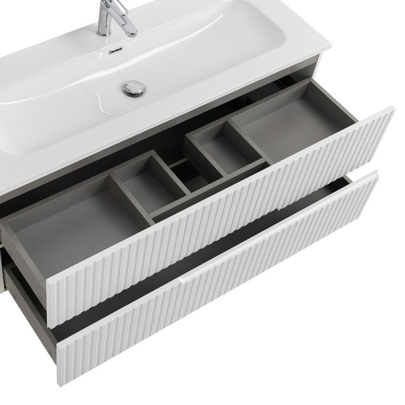 Тумба под раковину Cezares Duet-N-1200-2C-SO-BO, 120 см, подвесная, Bianco Opaco