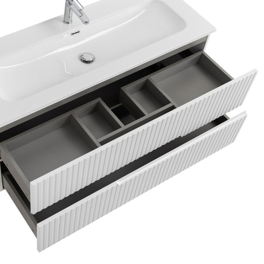 Тумба под раковину Cezares Duet-N-1200-2C-SO-BO, 120 см, подвесная, Bianco Opaco