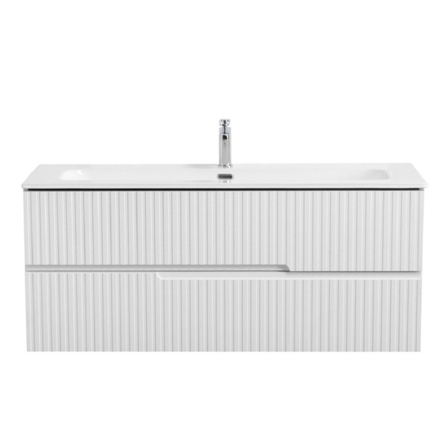 Тумба под раковину Cezares Duet-N-1200-2C-SO-FBS-P, 120 см, подвесная, ясень белый софт