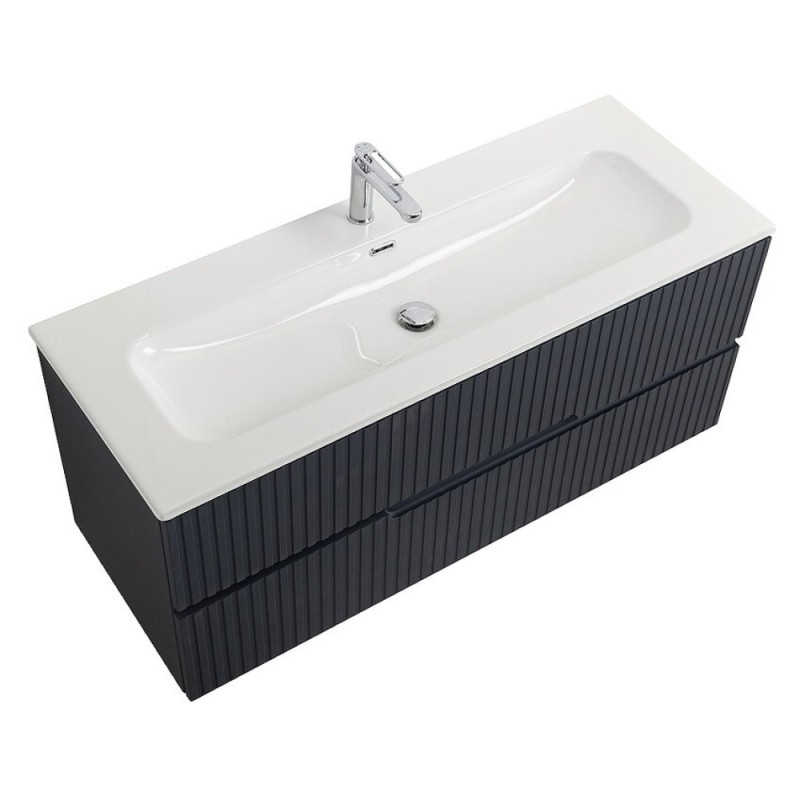 Тумба под раковину Cezares Duet-N-1200-2C-SO-GR-P, 120 см, подвесная, Grafito