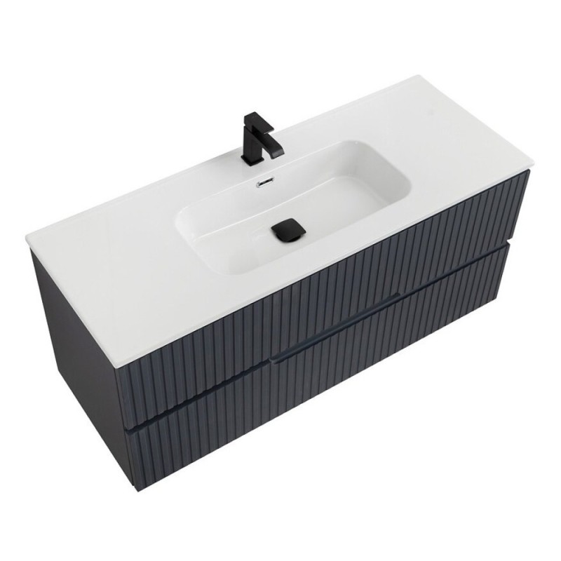Тумба под раковину Cezares Duet-N-1200-2C-SO-GR-P, 120 см, подвесная, Grafito
