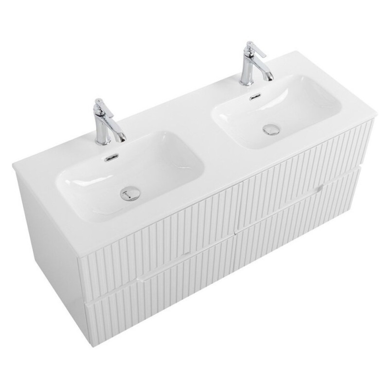 Тумба под раковину Cezares Duet-N-1200-4C-SO-2-BL, 120 см, подвесная, Bianco Lucido