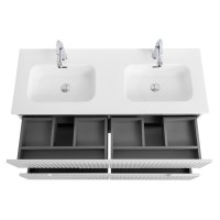 Тумба под раковину Cezares Duet-N-1200-4C-SO-2-BL, 120 см, подвесная, Bianco Lucido