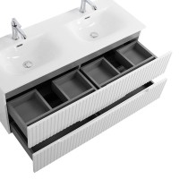 Тумба под раковину Cezares Duet-N-1200-4C-SO-2-BL, 120 см, подвесная, Bianco Lucido