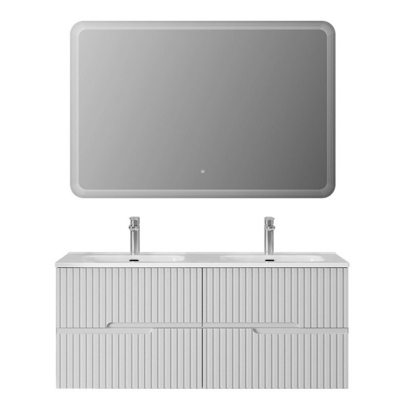 Тумба под раковину Cezares Duet-N-1200-4C-SO-2-BL, 120 см, подвесная, Bianco Lucido