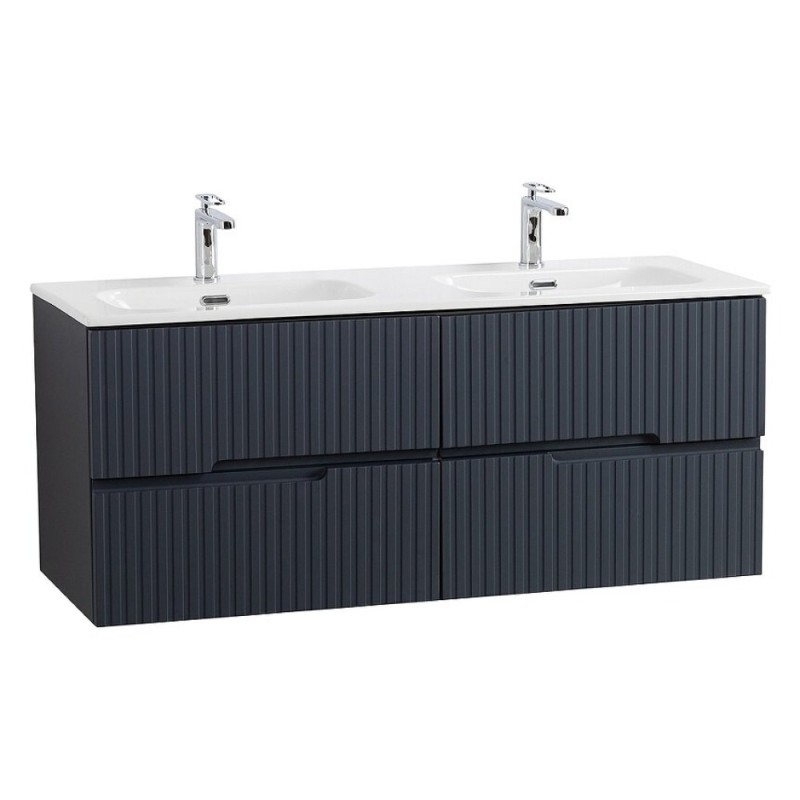 Тумба под раковину Cezares Duet-N-1200-4C-SO-2-GR-P, 120 см, подвесная, Grafito