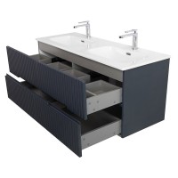 Тумба под раковину Cezares Duet-N-1200-4C-SO-2-GR-P, 120 см, подвесная, Grafito