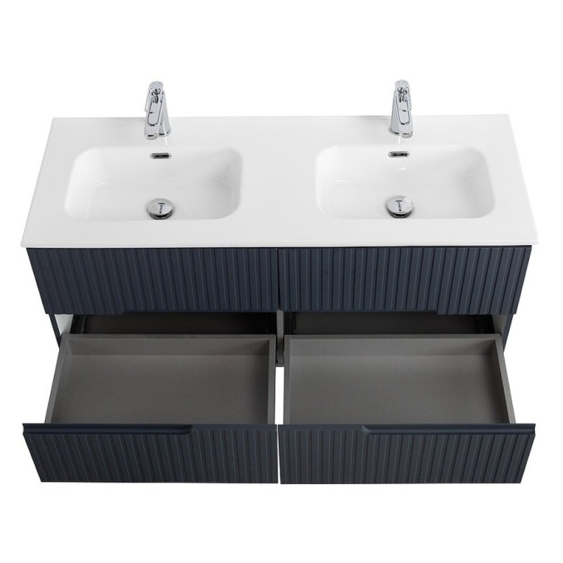 Тумба под раковину Cezares Duet-N-1200-4C-SO-2-GR-P, 120 см, подвесная, Grafito