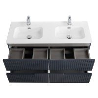 Тумба под раковину Cezares Duet-N-1200-4C-SO-2-GR-P, 120 см, подвесная, Grafito