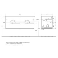 Тумба под раковину Cezares Duet-N-1200-4C-SO-2-PS-P, 120 см, подвесная, фисташковый софт