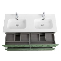 Тумба под раковину Cezares Duet-N-1200-4C-SO-2-PS-P, 120 см, подвесная, фисташковый софт