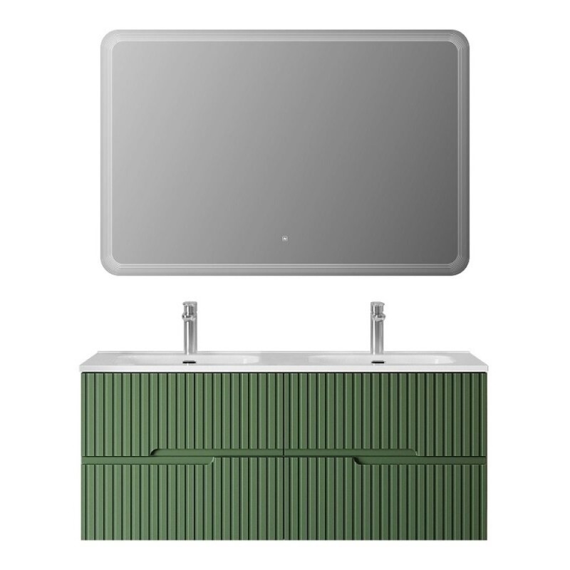 Тумба под раковину Cezares Duet-N-1200-4C-SO-2-PS-P, 120 см, подвесная, фисташковый софт