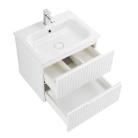 Тумба под раковину Cezares Duet-N-600-2C-SO-BL, 60 см, подвесная, Bianco Lucido