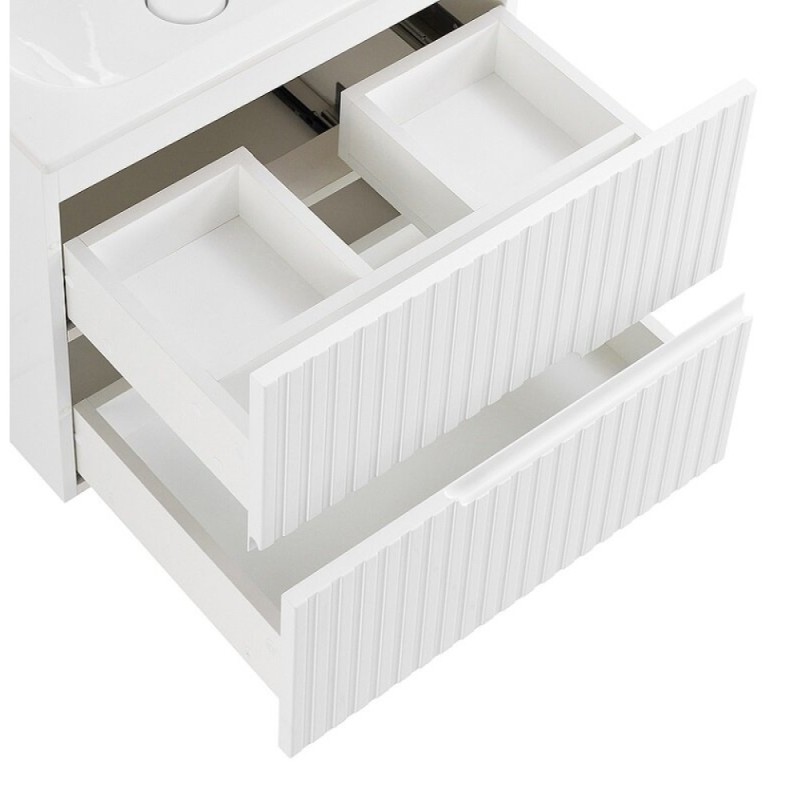 Тумба под раковину Cezares Duet-N-600-2C-SO-BL, 60 см, подвесная, Bianco Lucido