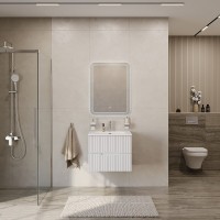 Тумба под раковину Cezares Duet-N-700-2C-SO-BL, 70 см, подвесная, Bianco Lucido