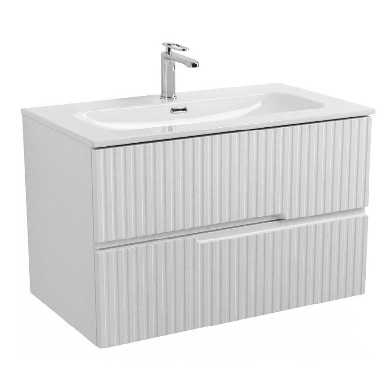 Тумба под раковину Cezares Duet-N-800-2C-SO-BL, 80 см, подвесная, Bianco Lucido