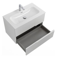 Тумба под раковину Cezares Duet-N-800-2C-SO-BL, 80 см, подвесная, Bianco Lucido