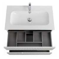 Тумба под раковину Cezares Duet-N-800-2C-SO-BL, 80 см, подвесная, Bianco Lucido