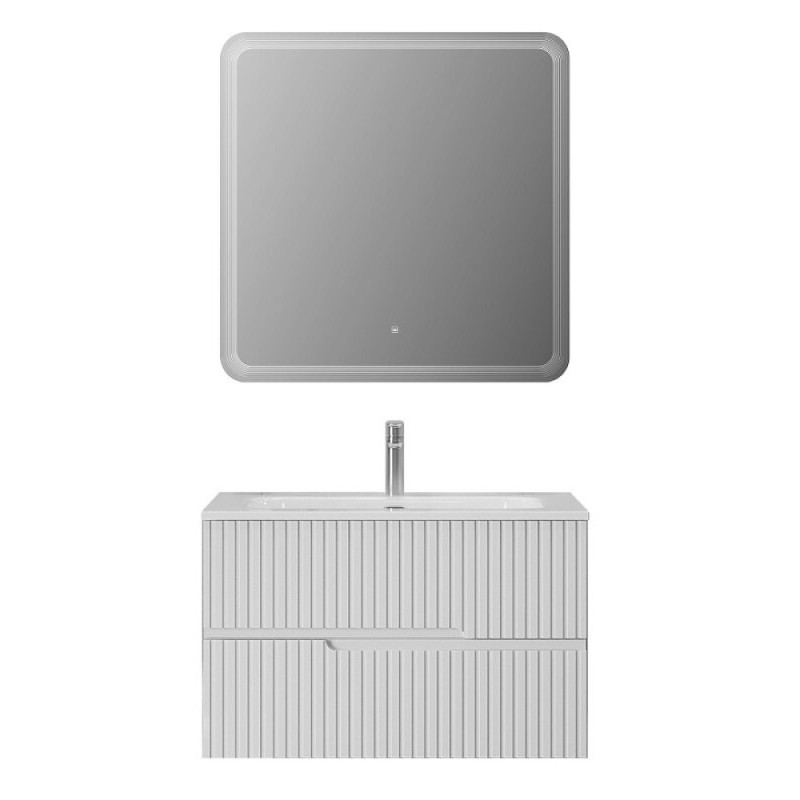 Тумба под раковину Cezares Duet-N-800-2C-SO-BO, 80 см, подвесная, Bianco Opaco