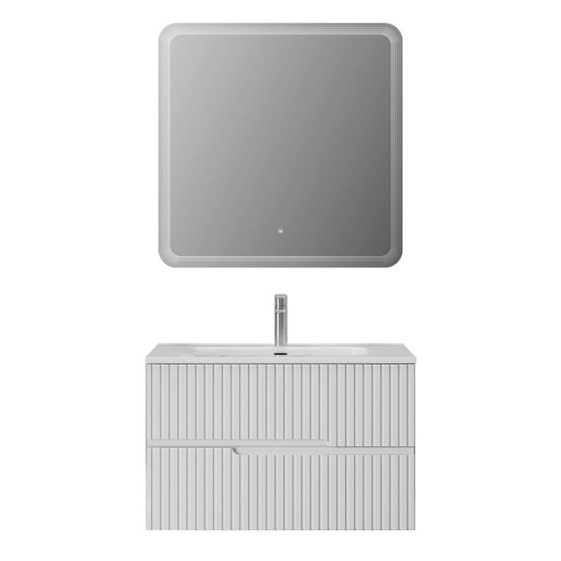 Тумба под раковину Cezares Duet-N-900-2C-SO-BL, 90 см, подвесная, Bianco Lucido