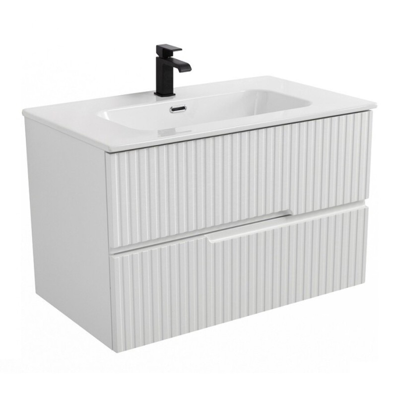Тумба под раковину Cezares Duet-N-900-2C-SO-BL, 90 см, подвесная, Bianco Lucido