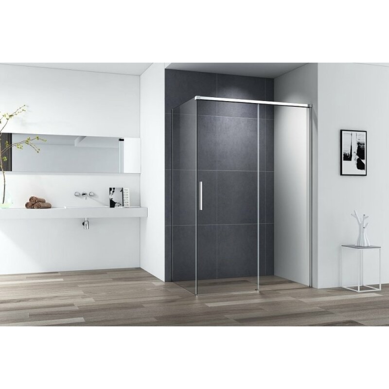 Душевой уголок Cezares Duet Soft-M-AH-1-130/100-C-Cr, 130 x 100 см, стекло прозрачное, профиль хром