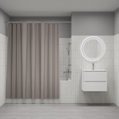 Штора для ванной Iddis Décor DW02P18i11, 180 х 200 см, полиэстер, бежевый