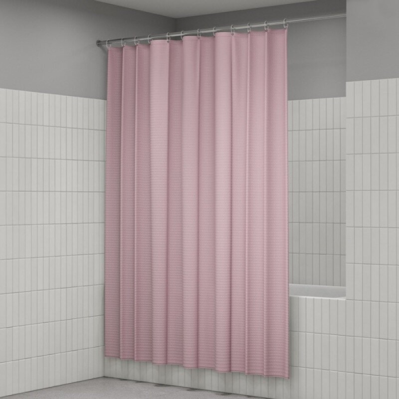 Штора для ванной Iddis Décor DW04P18i11, 180 х 200 см, полиэстер, розовый